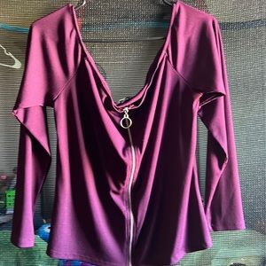 Burgundy top